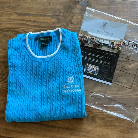 Cable knit crewneck Golf sweater vest Women’s Lg - Picture 4 of 10